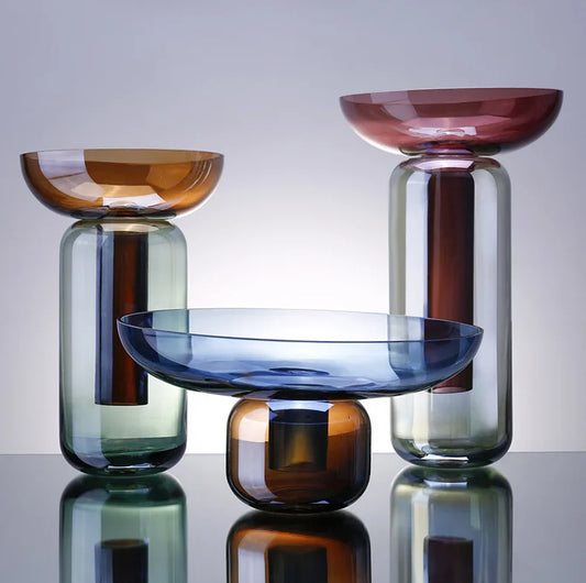 Gradient Colored Glass Vase