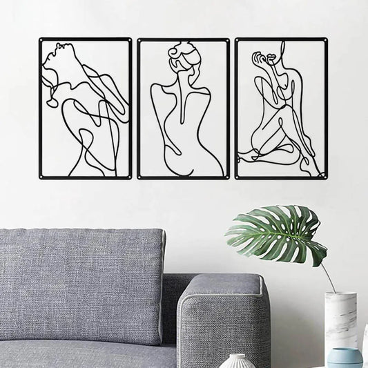 Women's Body Metal Wall Art